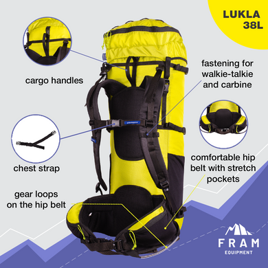 Hiking Backpack Lukla 38L L lime