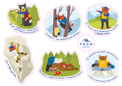 Sticker pack Fram Equipment Tourist cats