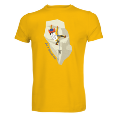 T-shirt man "Кіт-гід" L Yellow