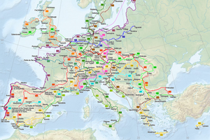 Hiking routes in Europe