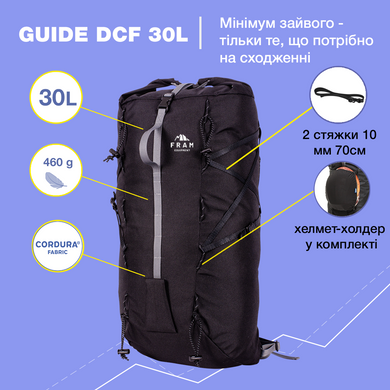 Розпродаж - Альпіністський рюкзак Guide 30L чорний