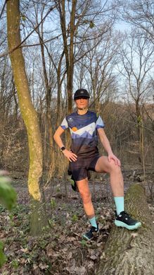 Running female t-shirt Firs, Blue, L