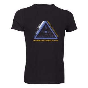 Футболка чоловіча "Ukrainian pyramid of life" L Чорний