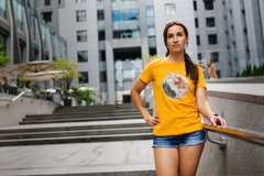 T-Shirt lady "Ідеальні моменти" XS Yellow