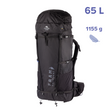 Рюкзак Lukla 65L L, Чорний, L