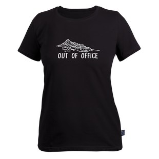 Футболка жіноча "Out of office", Чорний, XL