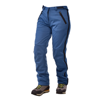 Full zip soft-shell pants Garmo-SoftShell S long blue
