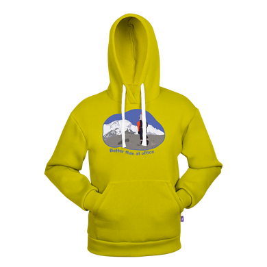 Hoody "Better than at office" S Lime