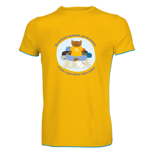 T-shirt man "Кіт-завхав" L Yellow