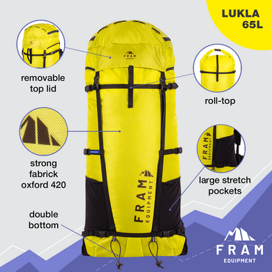 Hiking Backpack Lukla 65L L lime