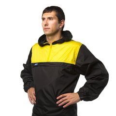 Windbreaker Jacket Anorak S black-yellow