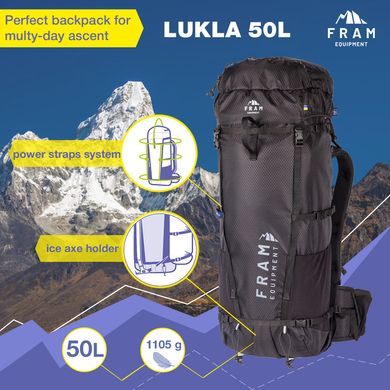 Hiking Backpack Lukla 50L S black