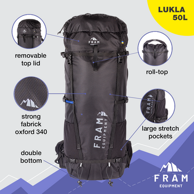 Рюкзак Lukla 50L S черный