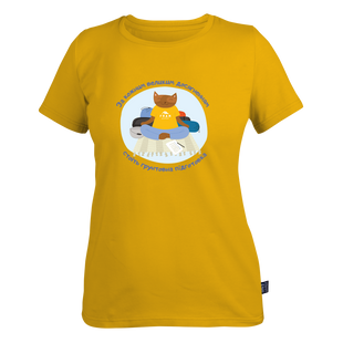 T-shirt lady "Кіт-завхав" L Yellow