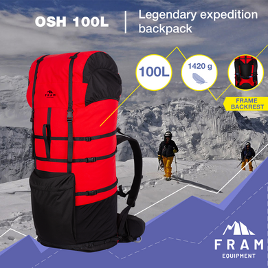 Backpack Osh 100L S red-black