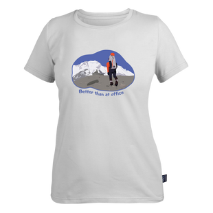 T-shirt lady "Better than at office" L White