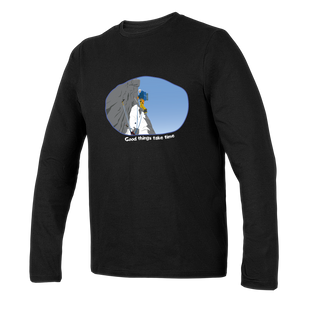Longsleeve man "Good things take time" XL Black