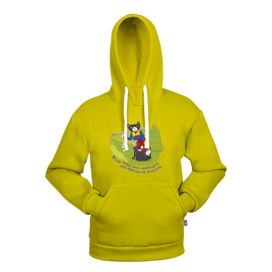 Hoody "Кіт-новачок" L Lime