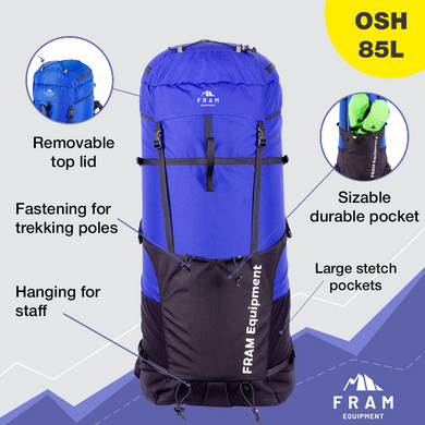 Backpack Osh 85L New red